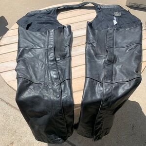 Hein Gericke leather motorcycle chaps